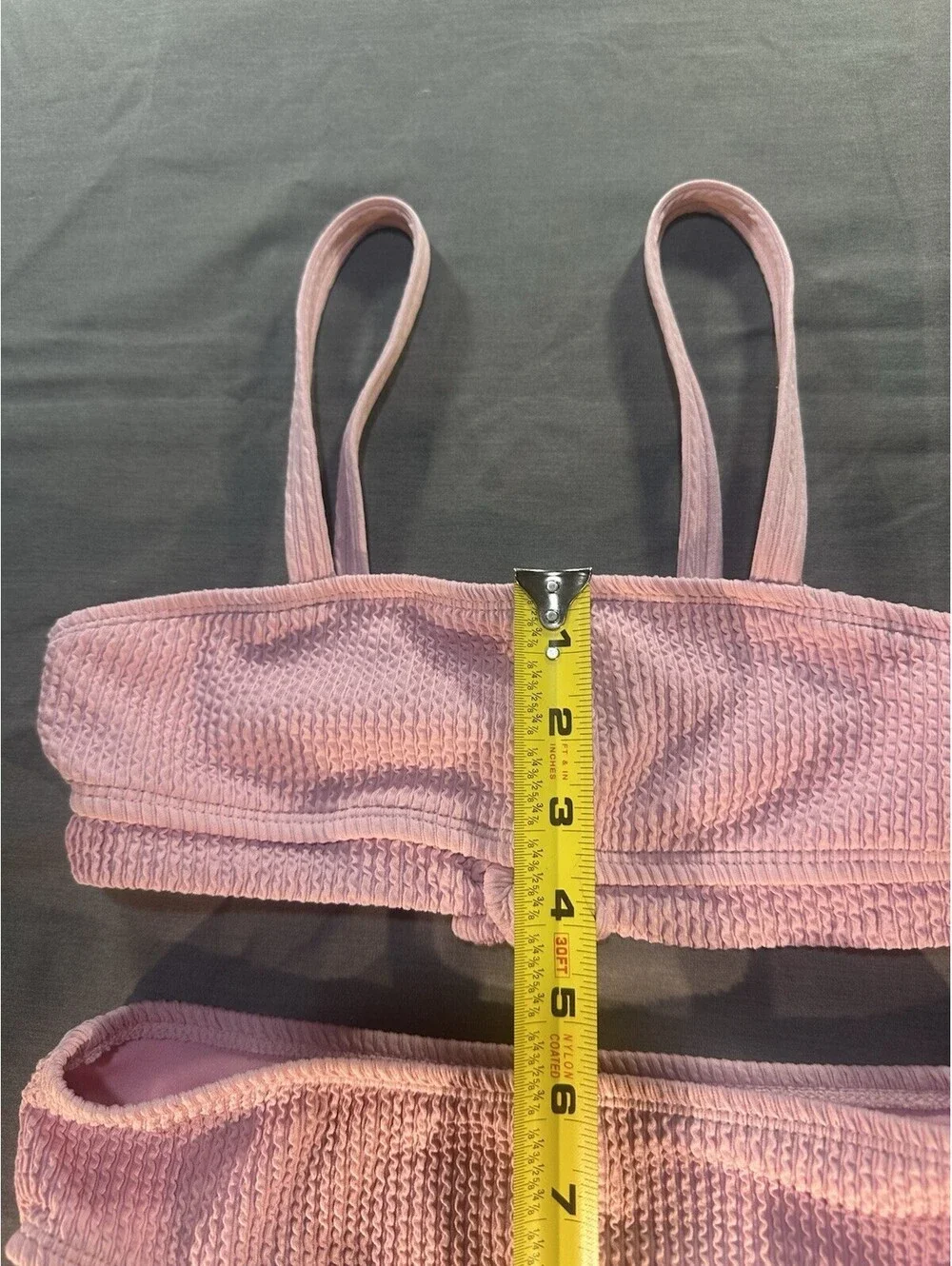 Girls Wonder Nation 2 Piece Pink Bathing Suit  M 7-8